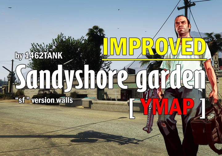 Улучшенный двор трейлера Тревора в Sandy Shores [YMAP / SF Models]