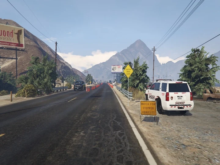 Полицейский КПП в Sandy Shores