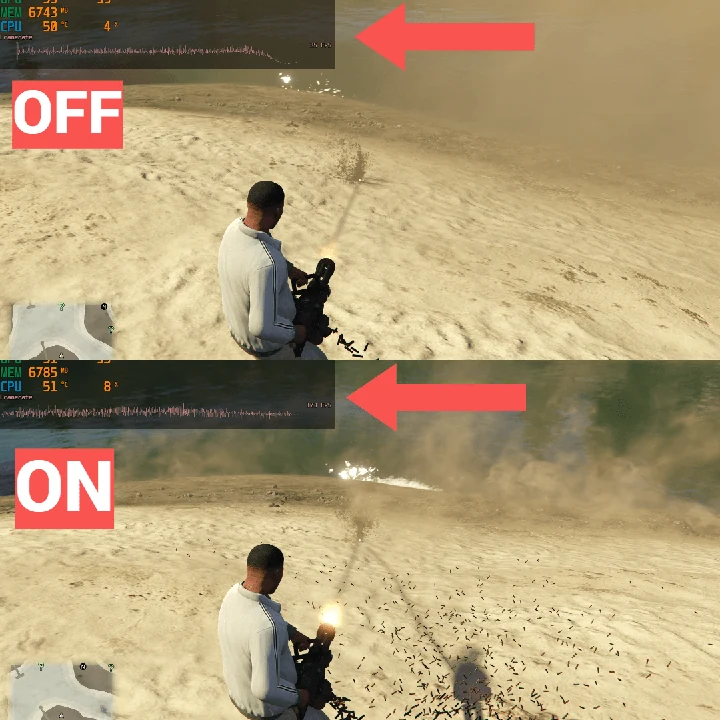 Исправление просадок FPS от пыли