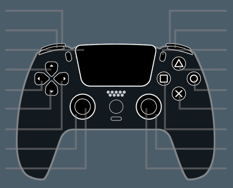 Значки геймпада PS5