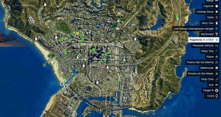 Все местоположения таксофонов для New Street Phone Missions
