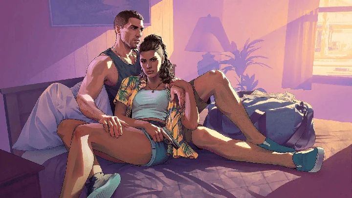 Экран загрузки GTA VI с музыкой