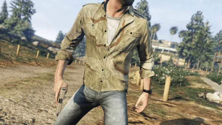 Рубашка пустынного камуфляжа для Trevor