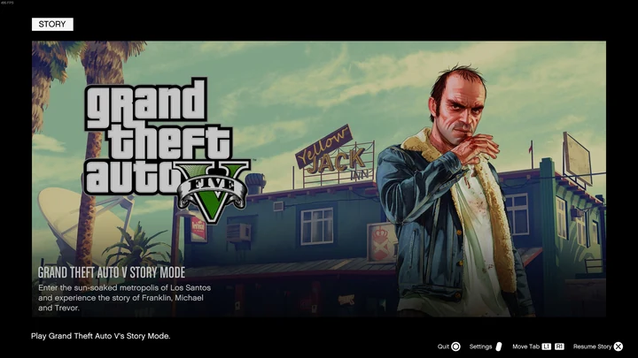 Только сюжетный режим для GTA V Enhanced и отключение вступительного ролика