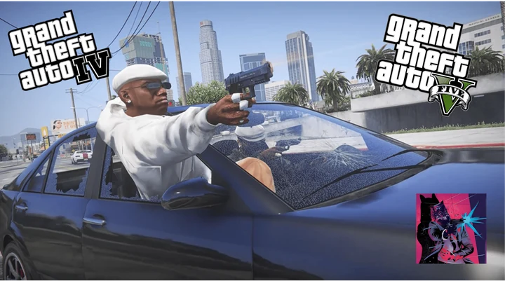 Анимация стрельбы из автомобиля из GTA IV