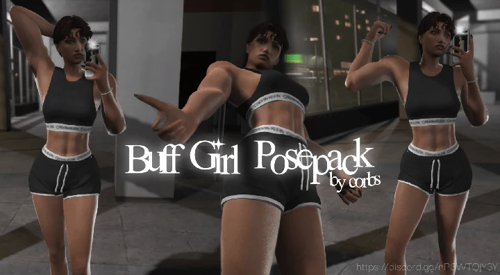 Набор поз Buff Girl