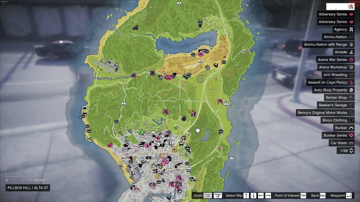 Цветная карта и мини-карта для GTA V 1.69