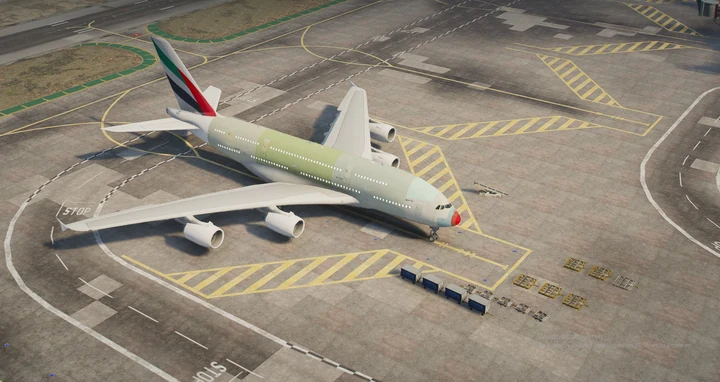 Ливреи Emirates и Airbus House Primer Body для A380-800