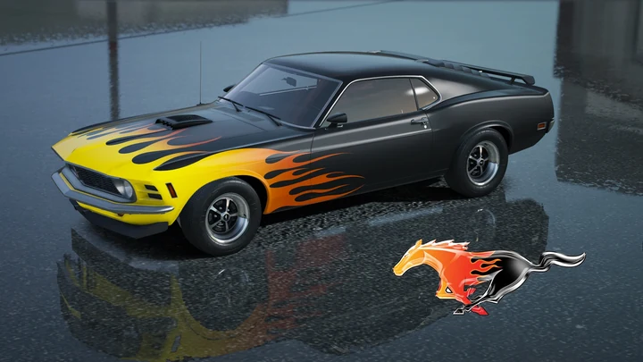 Ливрея Flame Tattoo для Ford Mustang Boss 302 1970