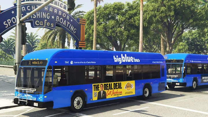 Раскраски Santa Monica Big Blue Bus для Gillig BRT Plus