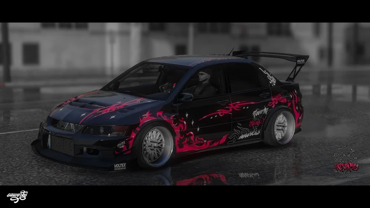 Ливрея Octopus для Mitsubishi Lancer Evolution IX [шаблон]