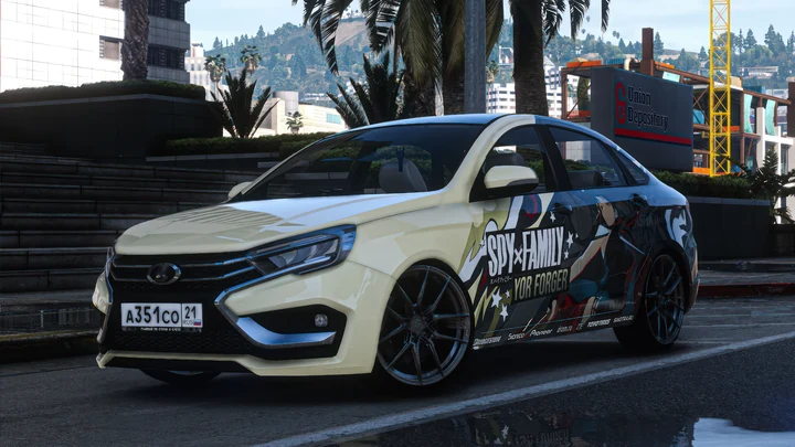 [Itasha] Ливрея Йор Форджер из Spy x Family для Lada Vesta NG 2023