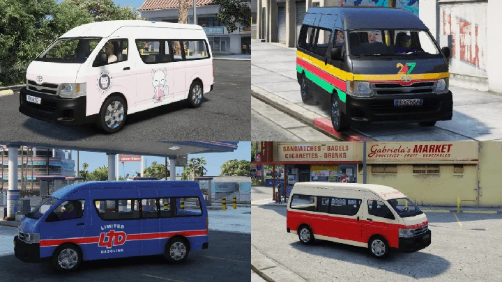 Набор коммерческих ливрей для Toyota Hiace SLWB 2012
