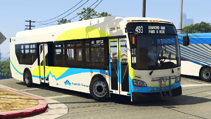 Ливреи LA Foothill Transit без колёсных колпаков для New Flyer Xcelsior