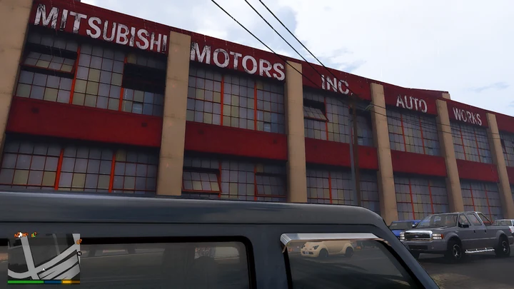 Простая замена вывески Maibatsu на Mitsubishi