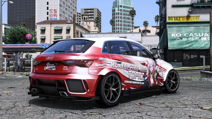 Раскраска Топаз из Honkai: Star Rail для Audi RS3 Sportback 2022 [Itasha]