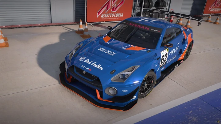 Раскраска Helm Motor Sports для Nissan R35 GT3