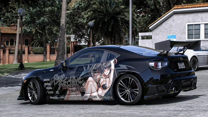 Раскраска Кэндзаки Цуруги из Blue Archive для Toyota GT86 2013 [Itasha]