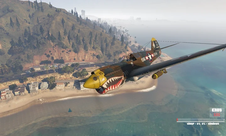Вымышленная раскраска ВМС США для P-40E