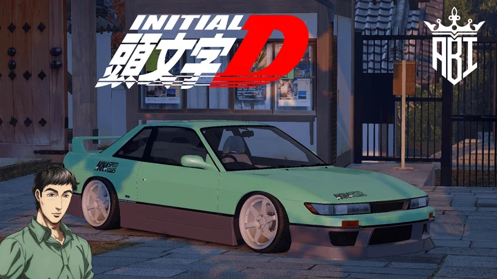 Раскраска Коичиро Икетани из Initial D для Nissan Silvia S13