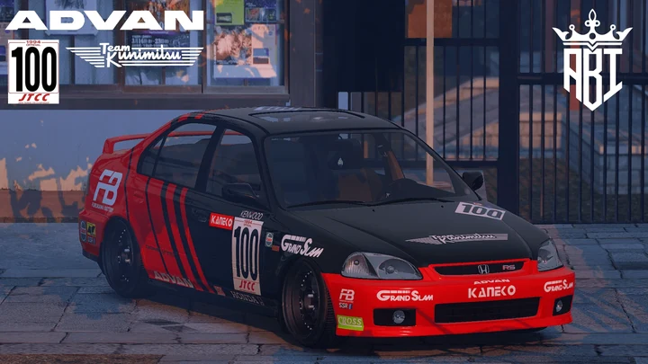 Раскраска JTCC Team Advan 1995 для Honda Civic Ferio
