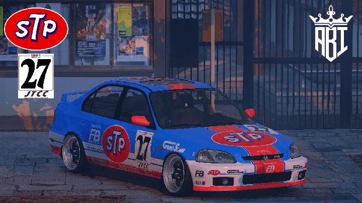 Раскраска JTCC Team STP 1994 для Honda Civic Ferio