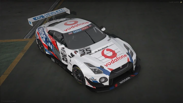 Ливрея Vodafone BTCC Super Tourer для Nissan R35 GT3