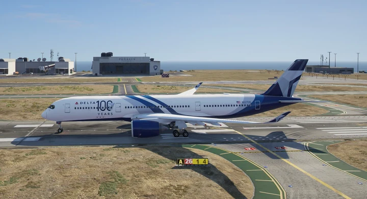 Юбилейная ливрея Delta 100 Years для Airbus A350-900