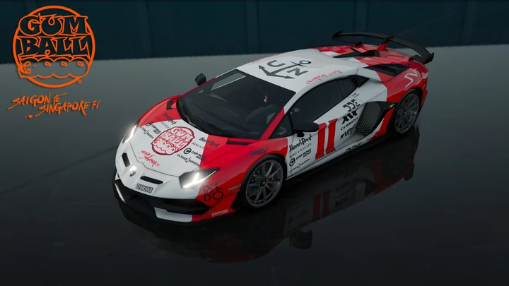 Ливрея Gumball 3000 Daily Driven Exotics для Lamborghini SVJ63