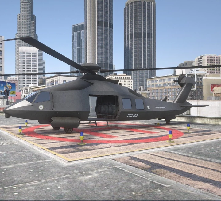 Полицейская ливрея Los Santos для Annihilator 2 [Replace | Ливреи]