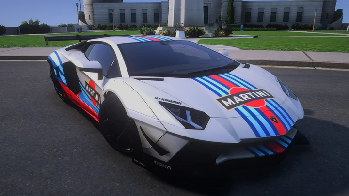 Ливрея Martini для Lamborghini Aventador LP700-4 Liberty Walk