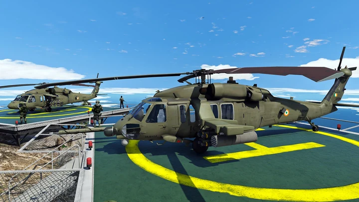 Боевая Sikorsky UH-60V Black Hawk: ливрея армии Индии