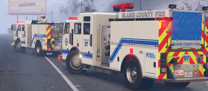 Мини-пак ливрей пожарной службы и EMS Blaine County в стиле Kern County и Hall Ambulance