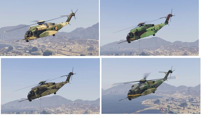 Ливреи штатного DH-7 Iron Mule для ВВС разных стран