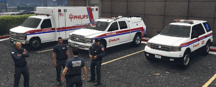 Набор ливрей EMS от Philip в стиле Falck San Diego | Add-On EUP