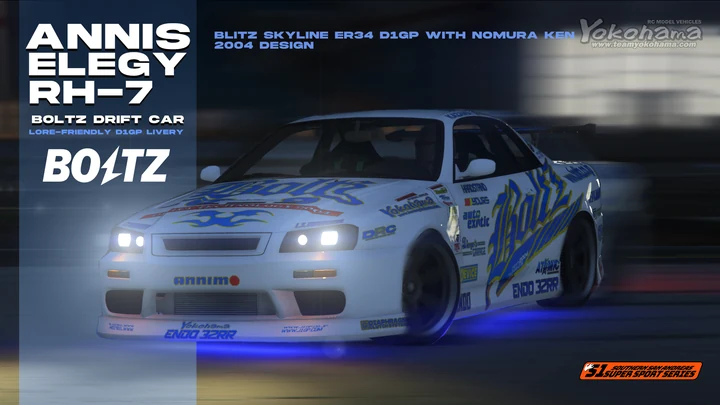 Lore-friendly ливрея Blitz D1GP для Annis Elegy RH-7 [Replace]