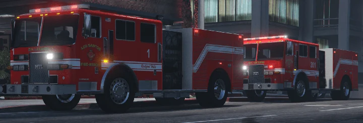 Набор ливрей пожарно-спасательной службы Los Santos в стиле San Diego [EUP | Carcols]