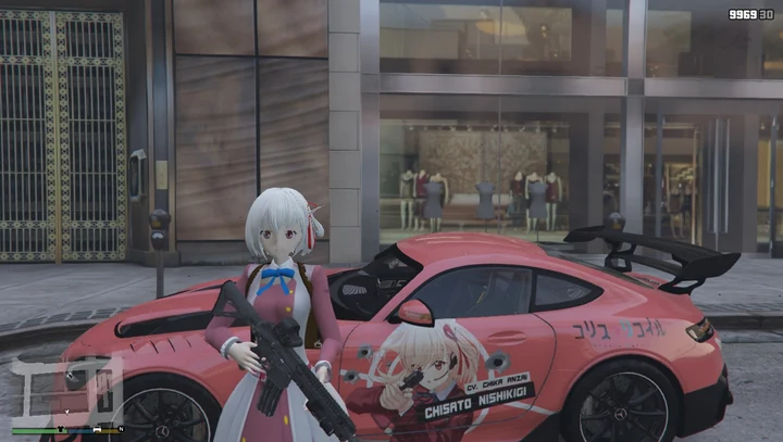 Иташа Chisato Nishikigi из Lycoris Recoil для AMG GT Black Series 2020