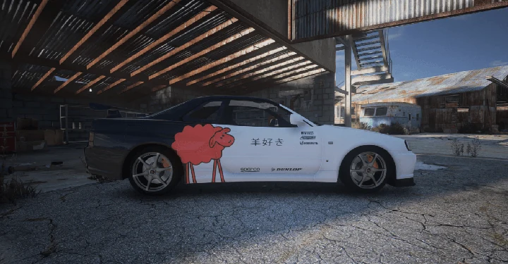 Уличная ливрея SheepyRace для Nissan Skyline R34