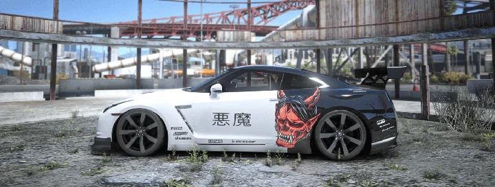Уличная ливрея Oni Demon для Nissan GT-R R35