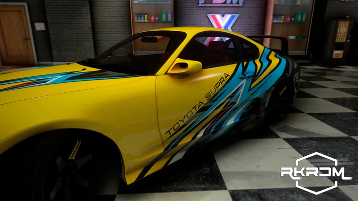 Абстрактная гоночная ливрея для Toyota Supra 1998