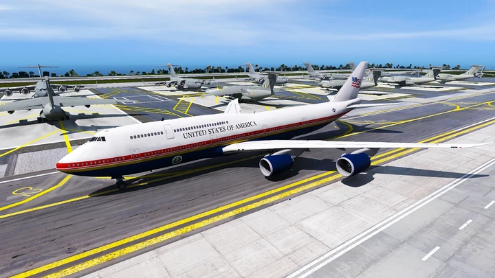Новая раскраска Air Force One VC-25B для Boeing 747-8i