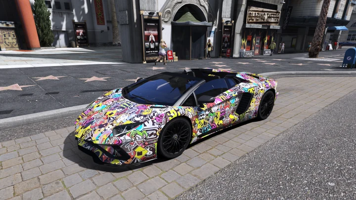 Гоночная ливрея для Lamborghini Aventador S Roadster