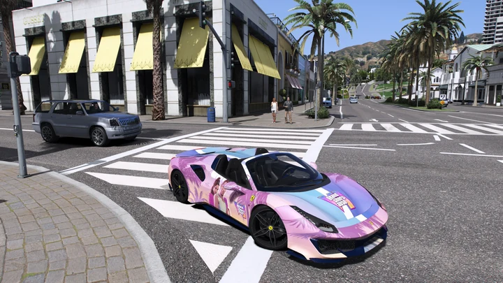Ливрея GTA 6 для Ferrari 488 Pista Spider