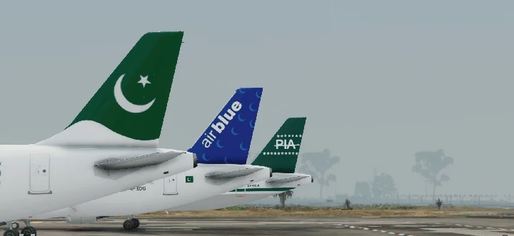 Набор пакистанских ливрей для Airbus A320neo - PIA и Airblue
