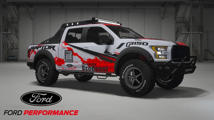 Гоночная ливрея для Ford F-150 Raptor 2018