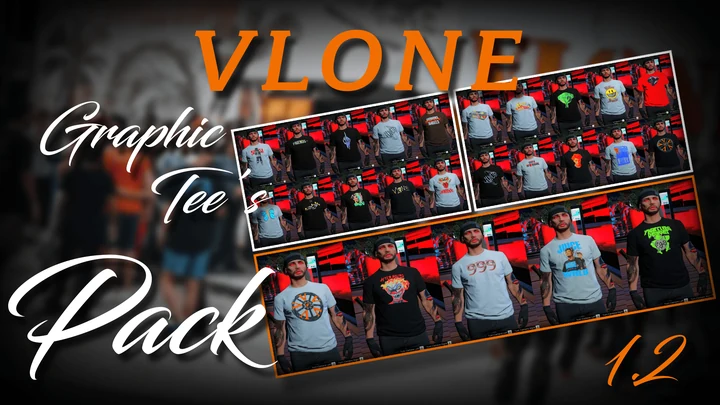Набор футболок VLONE для мужского персонажа MP