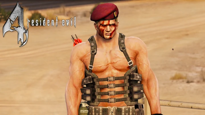 Джек Краузер из Resident Evil 4 в костюме коммандос и мутировавшей форме [Add-On Ped] [Replace]