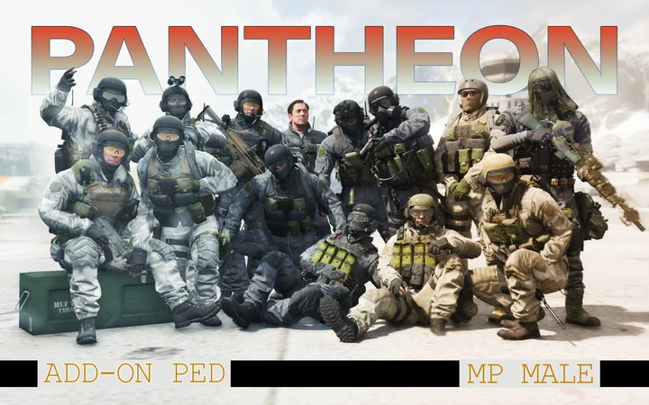Полный набор Pantheon из Black Ops 6 [Add-On Ped и MP Male]