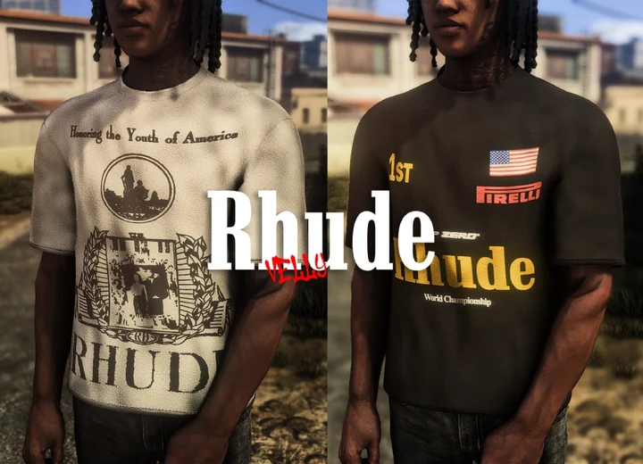Футболка Rhude для мужского персонажа